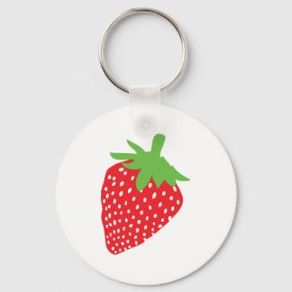 Porte-clés icône fraise rouge