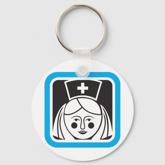 Porte-clés Icône infirmière (Verso)