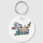 Porte-clés Icone Londres Points de repère Carte Royaume-Uni V (Verso)