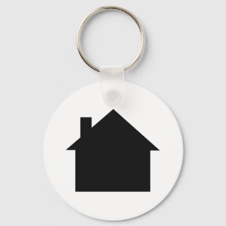 Porte-clés icône maison noire