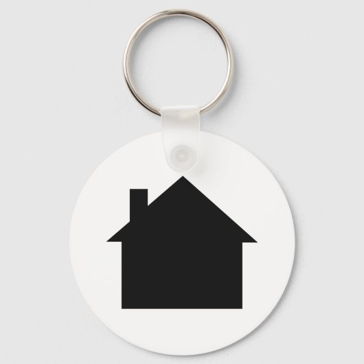 Porte-clés icône maison noire (Recto)