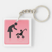 Porte-clés Icône Mère Et Enfant (Dos)