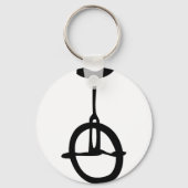 Porte-clés icône monocycle noire (Recto)