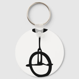 Porte-clés icône monocycle noire