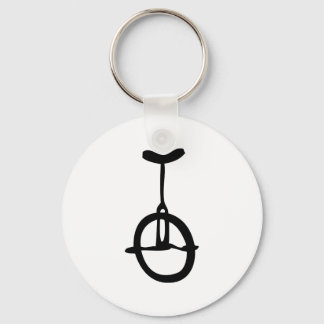 Porte-clés icône monocycle noire