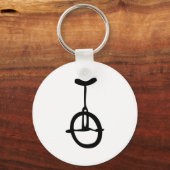 Porte-clés icône monocycle noire (Recto)