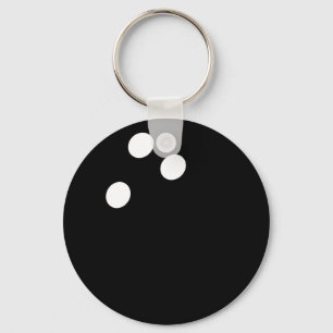 Porte-clés icône noire de la balle de bowling