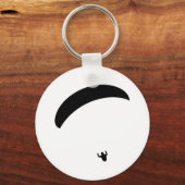 Porte-clés icône noire parapente (Recto)