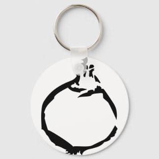 Porte-clés icône oignon noir