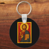 Porte-clés Icône orthodoxe de Jésus-Christ Pantocrator  (Recto)