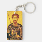 Porte-clés icône orthodoxe de saint Théodore Tiron (Dos)