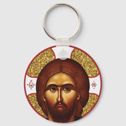 Porte-clés Icône orthodoxe du Saint-Jésus-Christ (Recto)