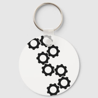 Porte-clés icône roulettes noir
