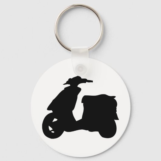 Porte-clés icône scooter noir (Recto)