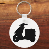 Porte-clés icône scooter noir (Recto)