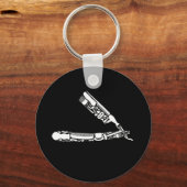 Porte-clés icônes barber razor (Recto)