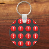 Porte-clés Icônes d'avertissement avec point d'exclamation ro (Recto)