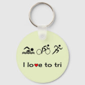 Porte-clés Icônes de triathlon légende amour à tri (Recto)