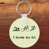 Porte-clés Icônes de triathlon légende amour à tri (Recto)