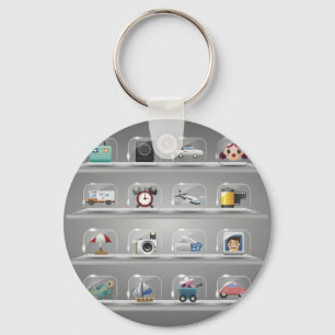 Porte-clés Icônes de verre1
