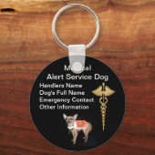 Porte-clés ID chien du service d'alerte Médicale (Recto)