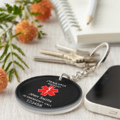 Porte-clés ID d'alerte Médicale Démence Médicale (Devant droit)