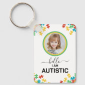 Porte-clés ID d'autisme Insigne d'alerte Médicale pour enfant (Recto)