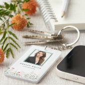 Porte-clés ID employé du segment de fleur sauvage (Devant droit)