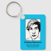 Porte-clés ID photo Porte - clé métallique bleu 1 (Recto)