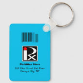 Porte-clés ID photo Porte - clé métallique bleu 1 (Verso)