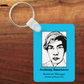 Porte-clés ID photo Porte - clé métallique bleu 1 (Recto)