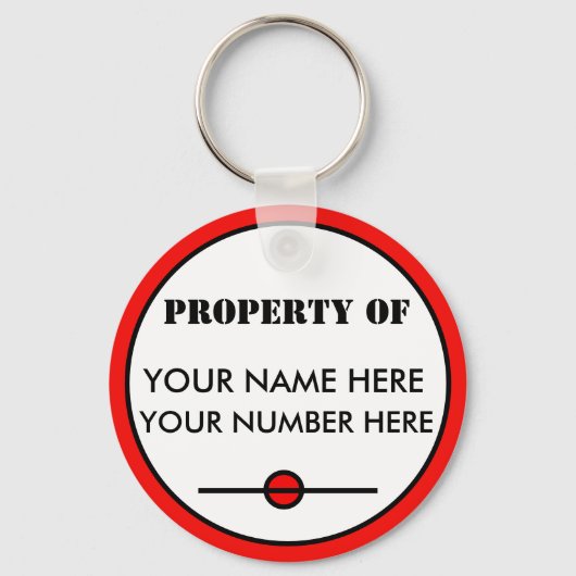 Porte-clés ID porte - clé TAG Avec Votre Nom, Votre Numéro (Recto)