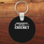 Porte-clés I'd rather be playing cricket ballsport (Recto)