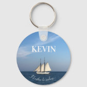Porte-clés I'd Rather Be Sailing Keychain Gift Sailboat (Recto)