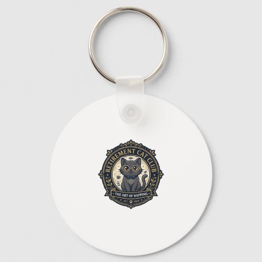 Porte-clés Idée cadeau chat papa chat retraite - Chat de retr (Recto)