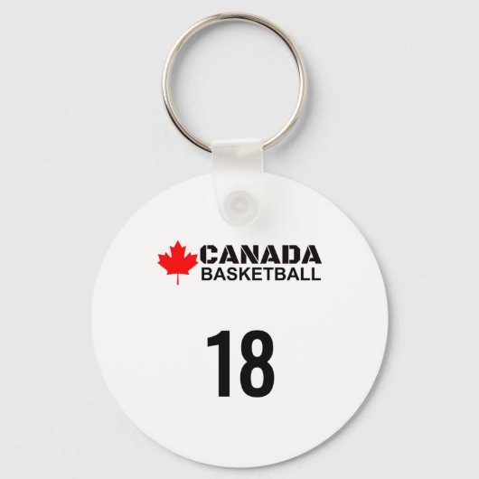 Porte-clés Idée cadeau conception basket-ball Canada numéro 1 (Recto)