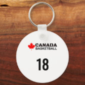 Porte-clés Idée cadeau conception basket-ball Canada numéro 1 (Recto)