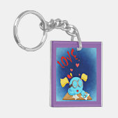 Porte-clés Idée cadeau Crush secret pour garçon customisé (Devant gauche)