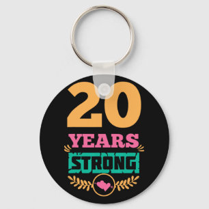 Porte-clés Idée cadeau du 20e anniversaire Vingt ans T-s fort