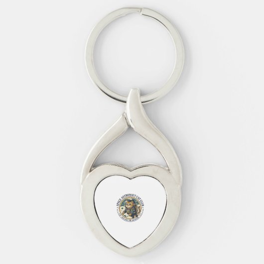 Porte-clés Idée cadeau papa chat astronaute spatial - Astrona (Devant)