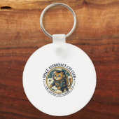 Porte-clés Idée cadeau papa chat astronaute spatial - Astrona (Recto)