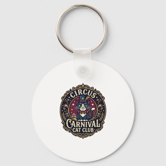 Porte-clés Idée cadeau pour papa de chat de carnaval de cirqu (Recto)