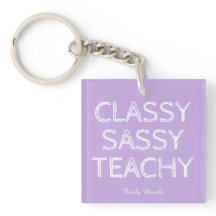 Idée de cadeau personnalisé violet pour enseignant