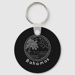 Porte-clés Idée de conception de cadeau de drapeau des Bahama