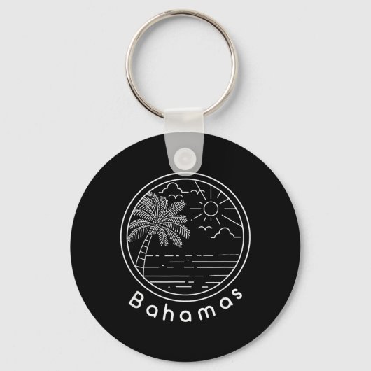 Porte-clés Idée de conception de cadeau de drapeau des Bahama (Recto)