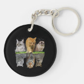 Porte-clés Idée de design de cadeau avec réflexion de chat am (Dos)