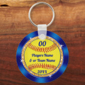 Porte-clés Idées Cadeau de l'équipe de softball pas cher Pers (Recto)