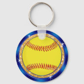 Porte-clés Idées Cadeau de l'équipe de softball pas cher Pers (Verso)