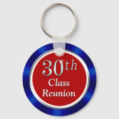 Porte-clés Idées cadeaux de la 30e classe Reunion rouge, blan (Verso)