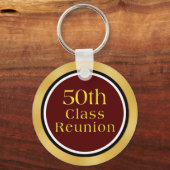 Porte-clés Idées cadeaux de la 50e classe Gold et Black (Verso)